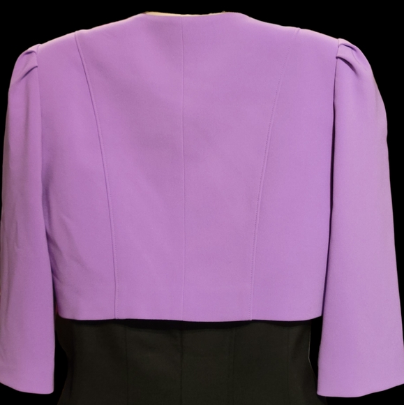 NWT Ross Mayer Crepe Bolero Jacket Violet - Picture 4 of 5